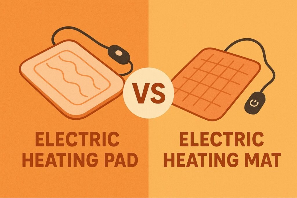 전기장판 vs 온수매트 비교—따뜻함과 관리 차이 설명용 이미지